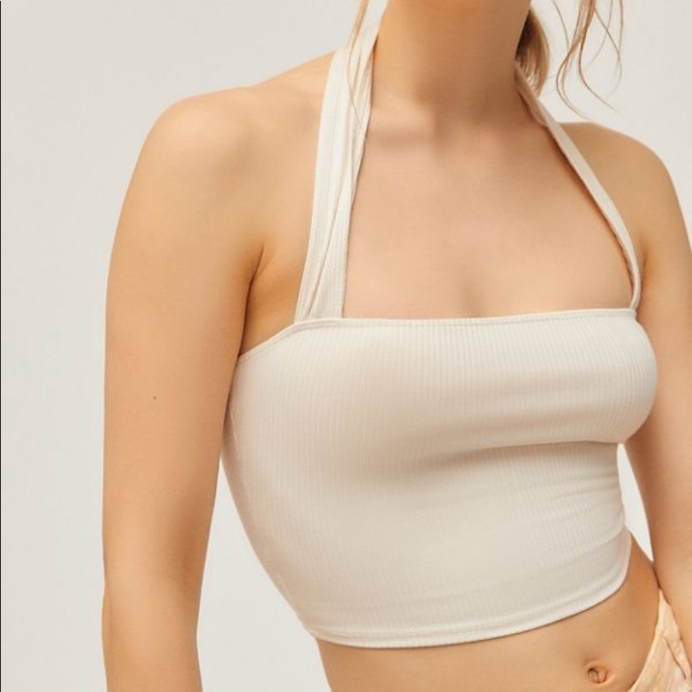 Urban Outfitters Ribbed Halter Crop Top Size M